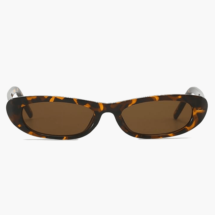 Lunettes de soleil ovales à petite monture style vintage pour femme