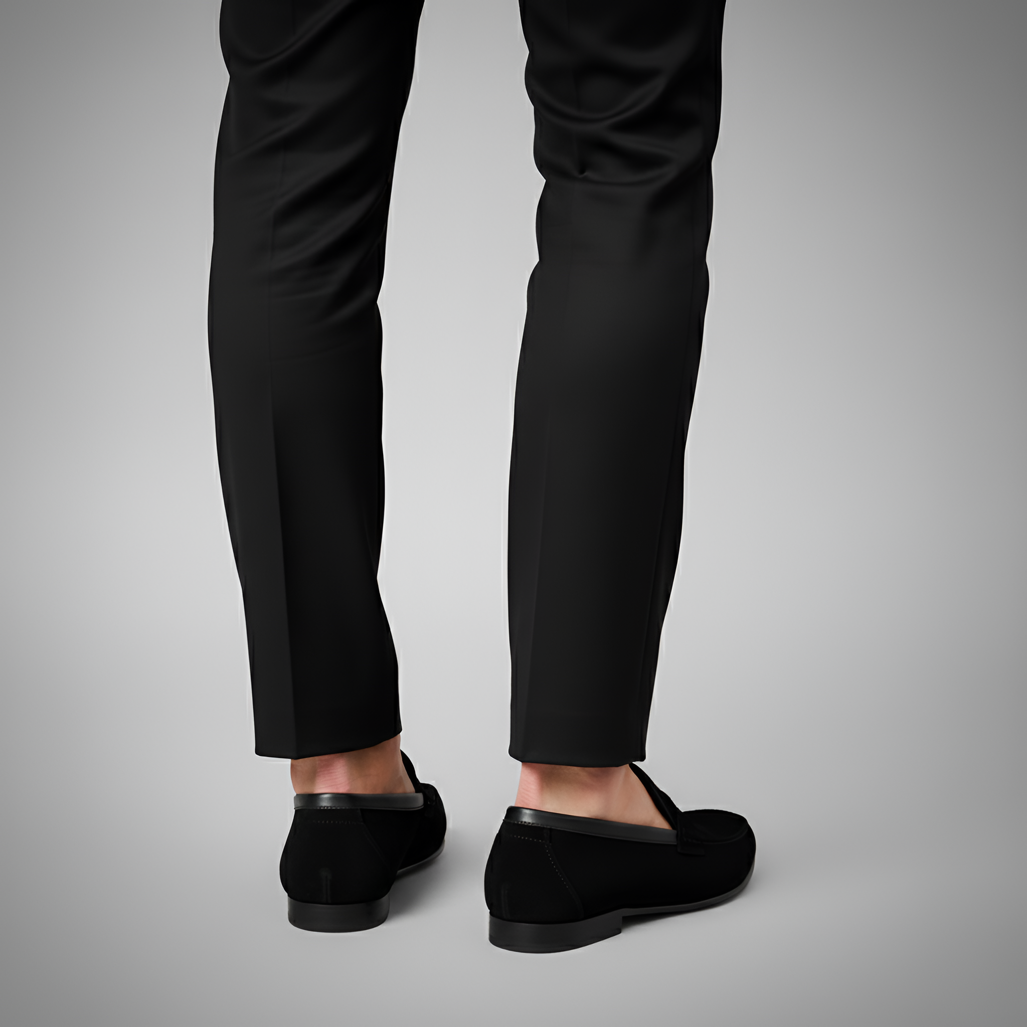 Férfi velúr mokaszin slip-on kialakítással és könnyű talppal