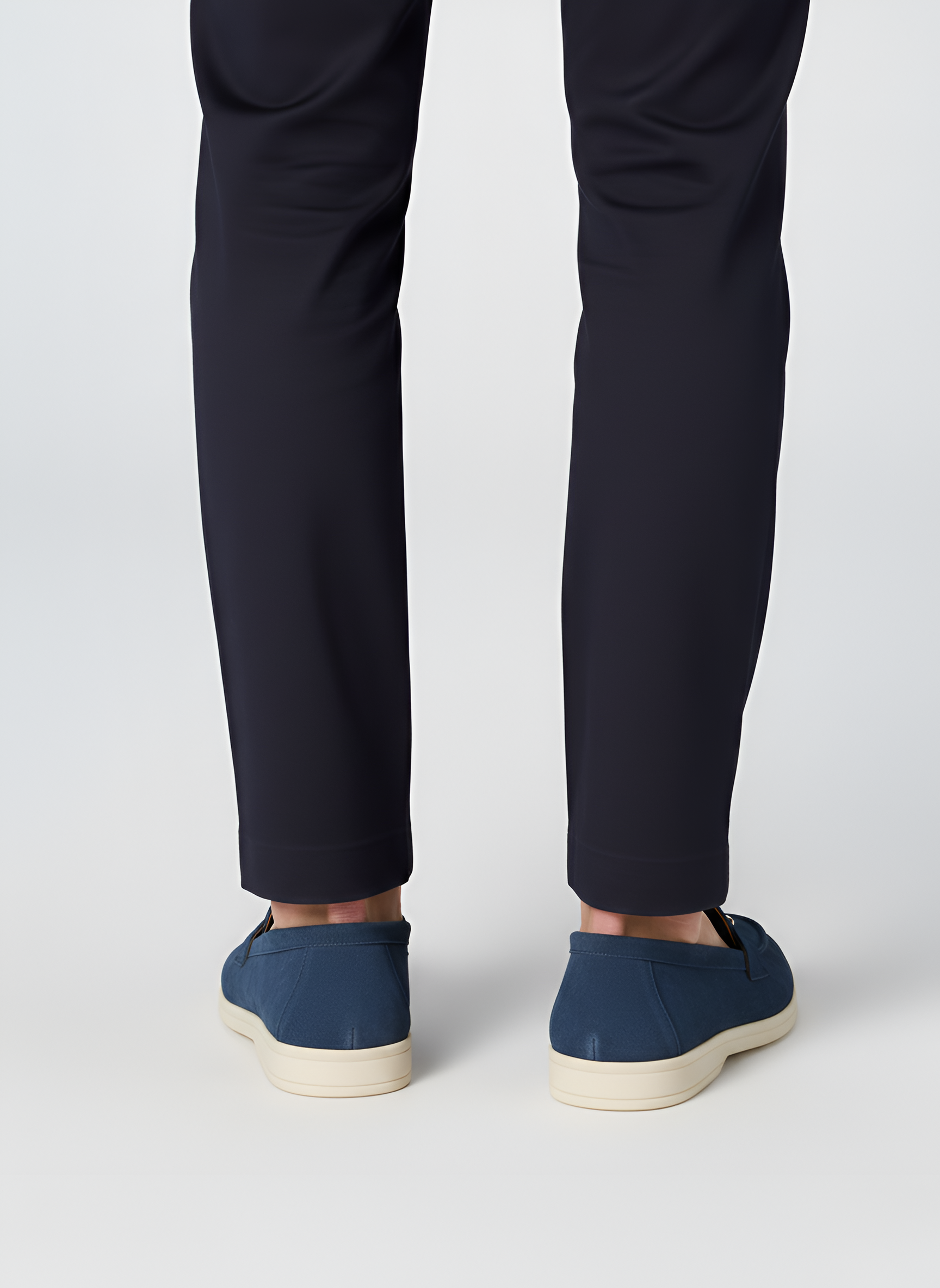 Women's Suede Loafers with Tassel Detail and Rubber Sole