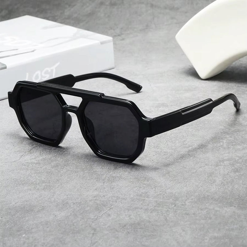Lunettes de soleil géométriques Navigator à double pont avec protection UV400 unisexe