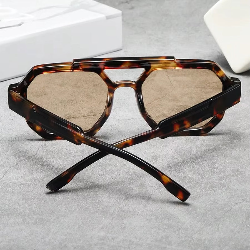 Lunettes de soleil géométriques Navigator à double pont avec protection UV400 unisexe