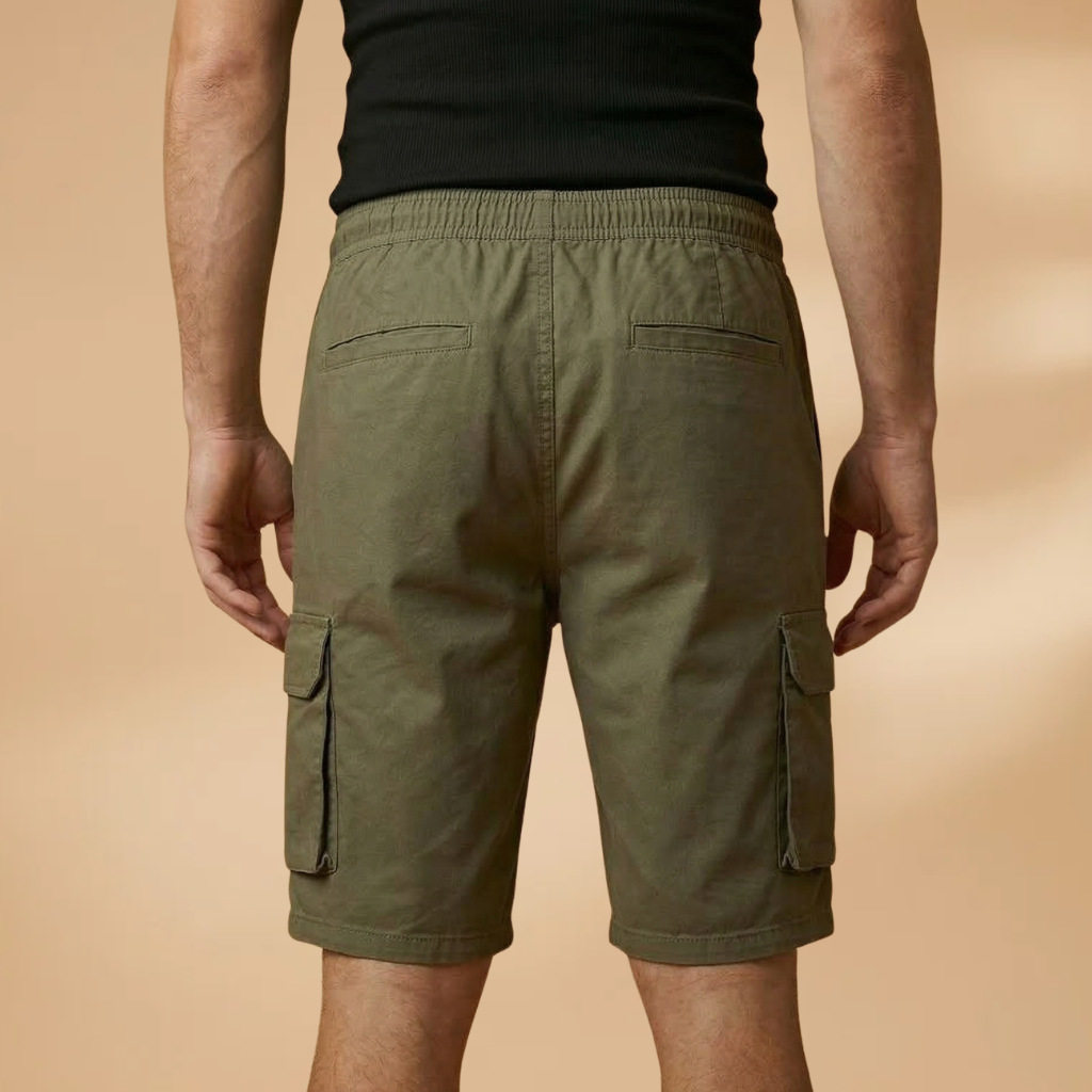Pantalones cortos cargo de hombre - shorts informales de verano con cordón