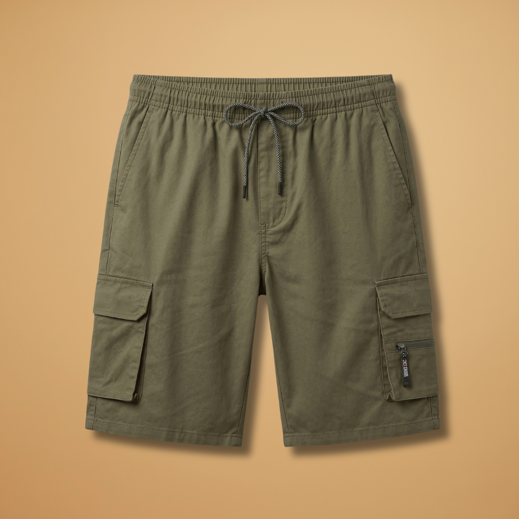 Pantalones cortos cargo de hombre - shorts informales de verano con cordón