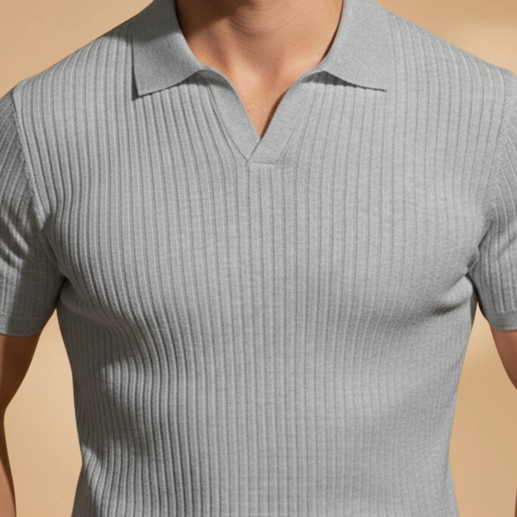 Polo de punto hombre | camiseta de corte slim para oficina