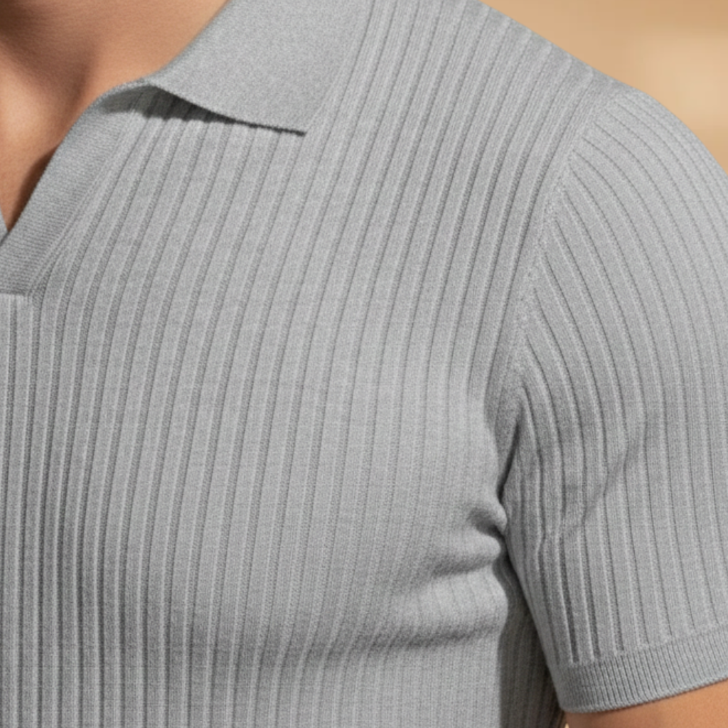 Polo de punto hombre | camiseta de corte slim para oficina