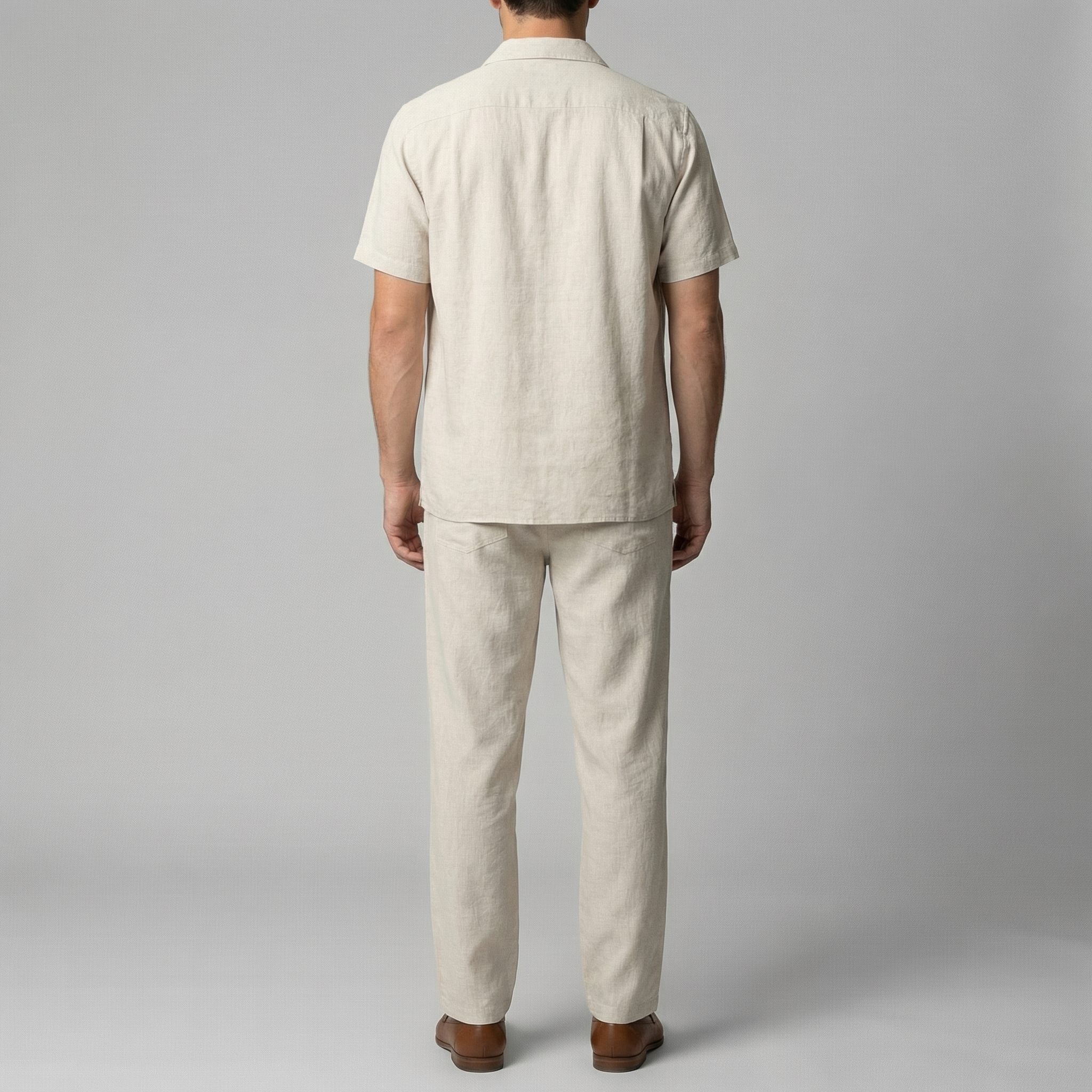 Pantalón lino hombre | ajuste entallado para playa