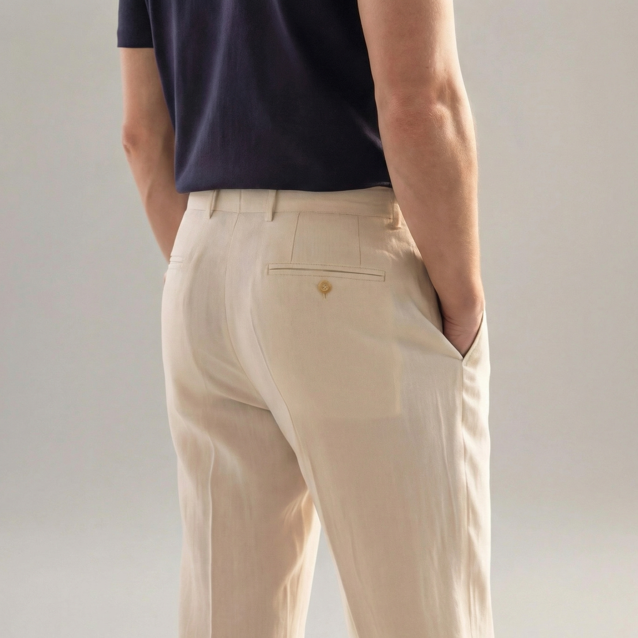 Pantalón de lino hombre | ajuste relajado para diario