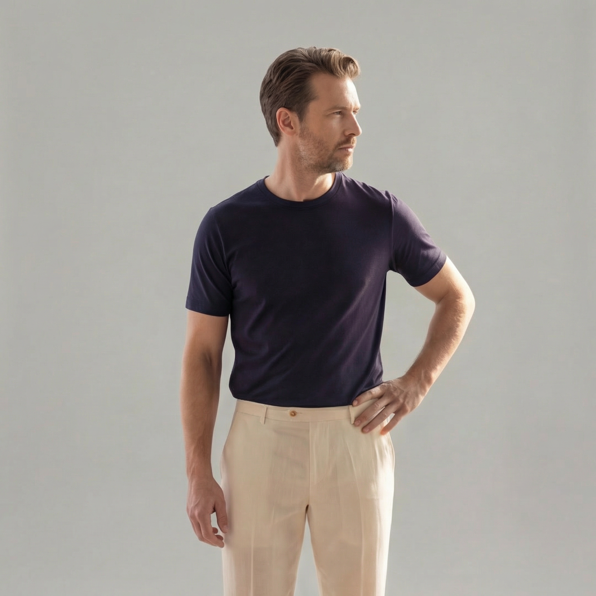 Pantalón de lino hombre | ajuste relajado para diario