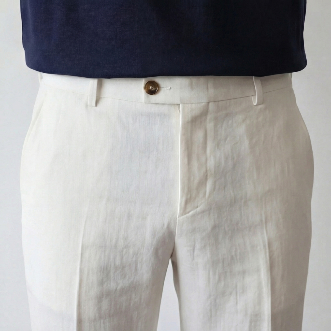 Pantalón de lino hombre | ajuste relajado para diario