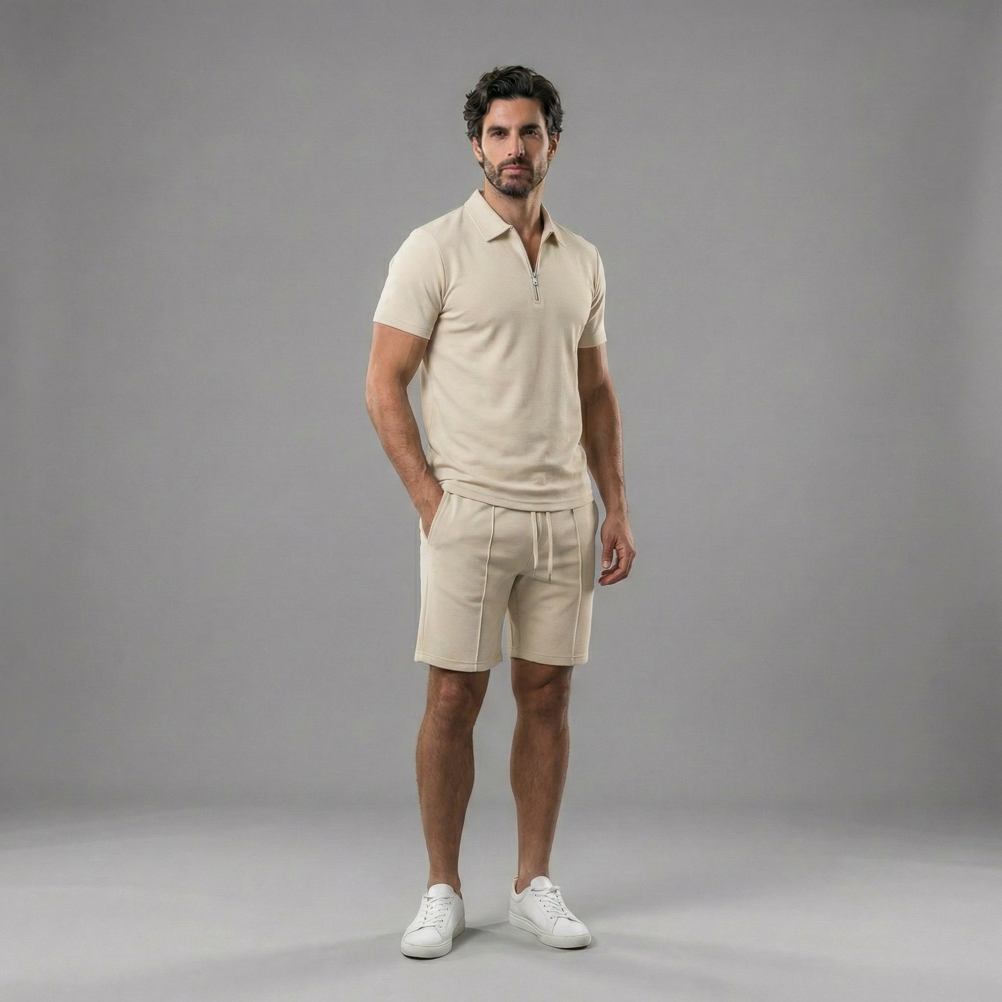 Ensemble polo et short homme | coton décontracté quotidien