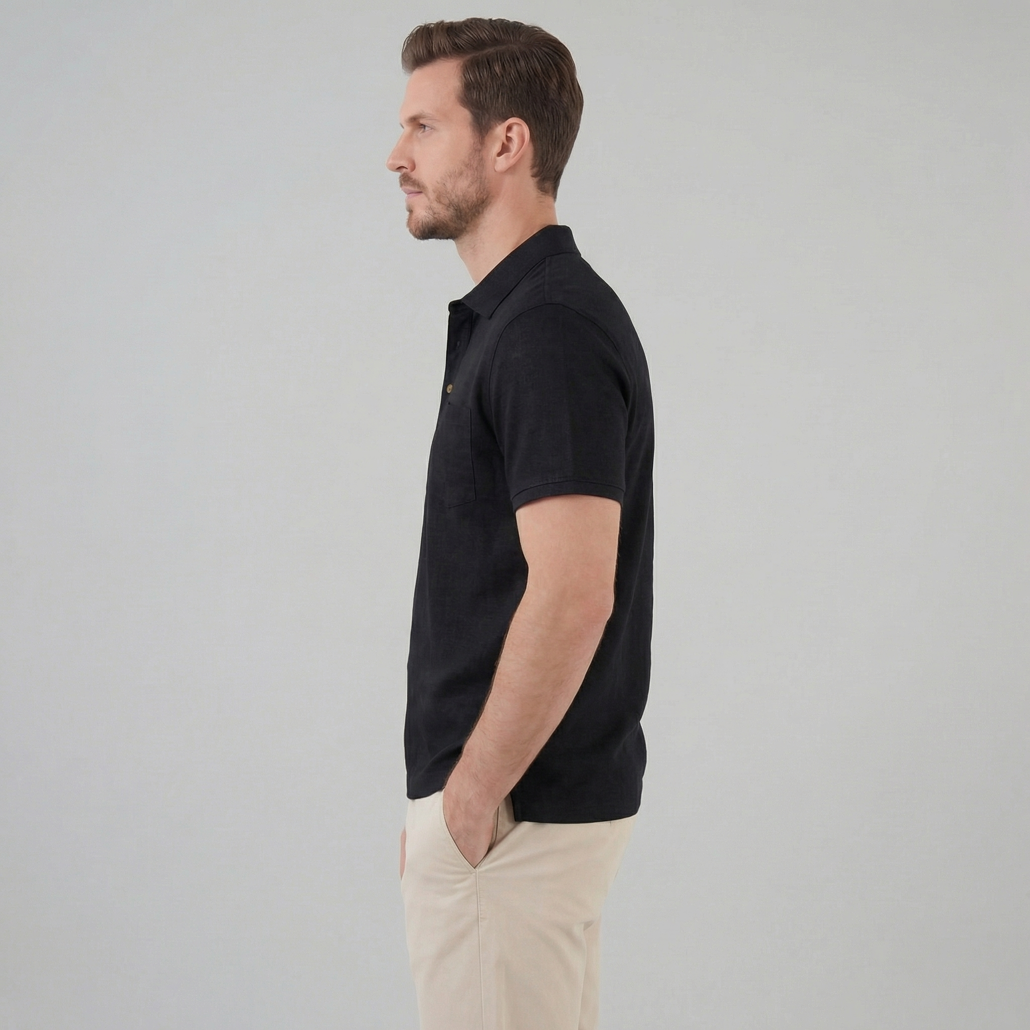 Men's short sleeve polo | relaxed summer t-shirt