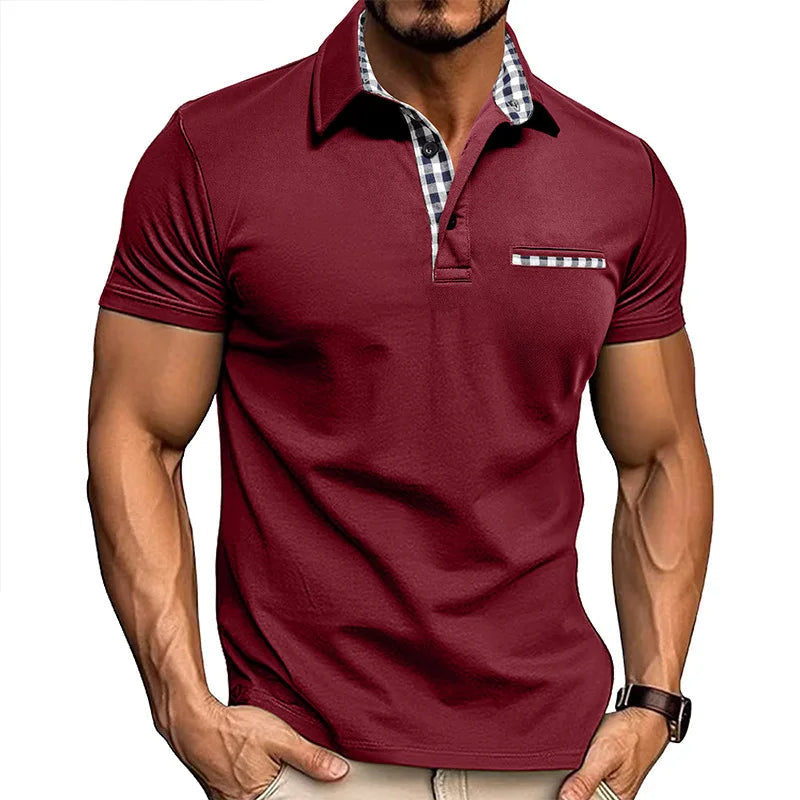 Polo homme en coton avec poche avant classique