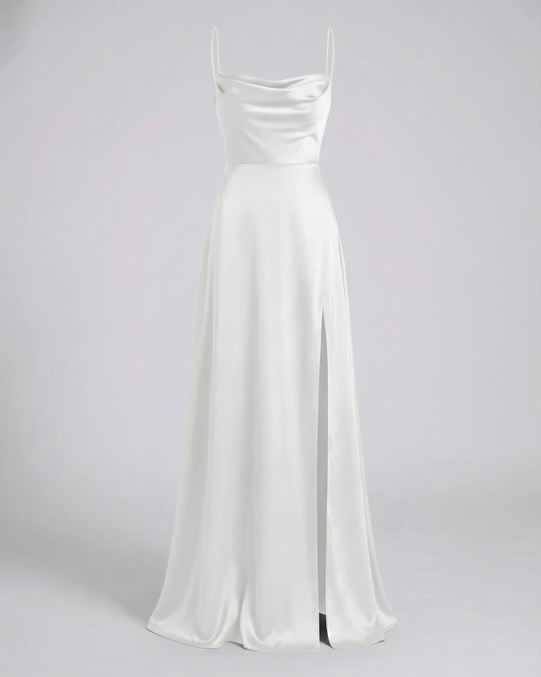 Robe en soie pour femme - décolleté drapé avec fente - gala