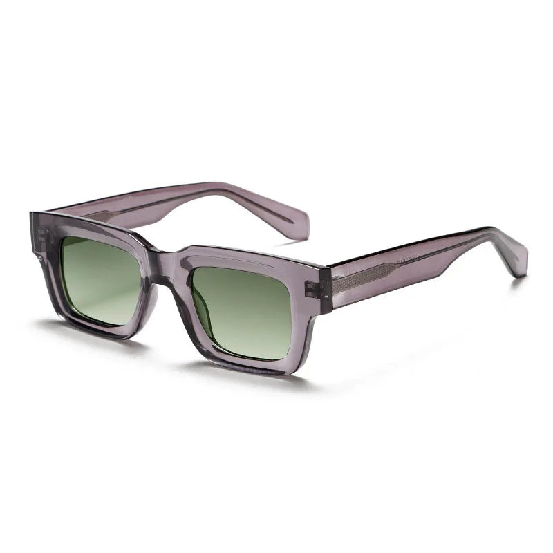 Lunettes de soleil carrées à monture épaisse, protection UV400, unisexe, tendance rétro