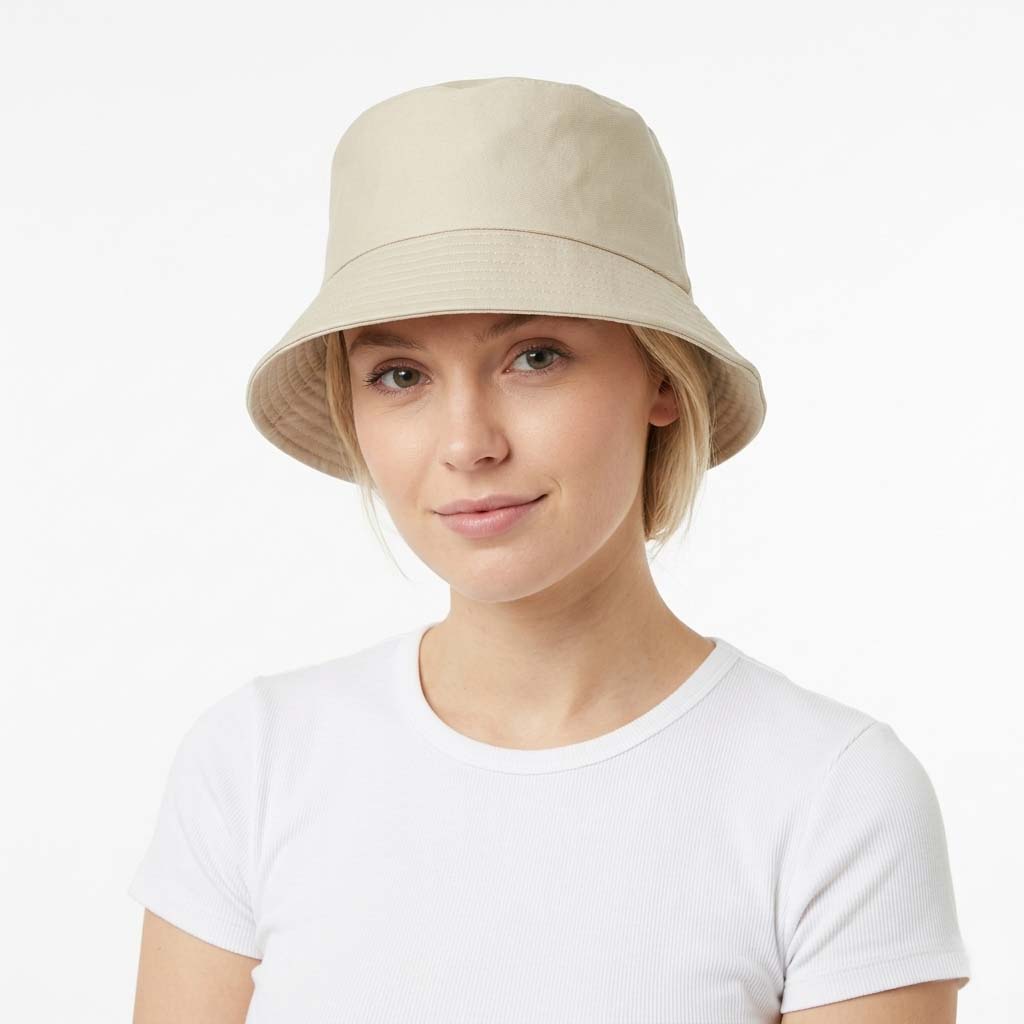 Gorro de pescador unisex - ala pespunteada rígida - estilo urbano casual