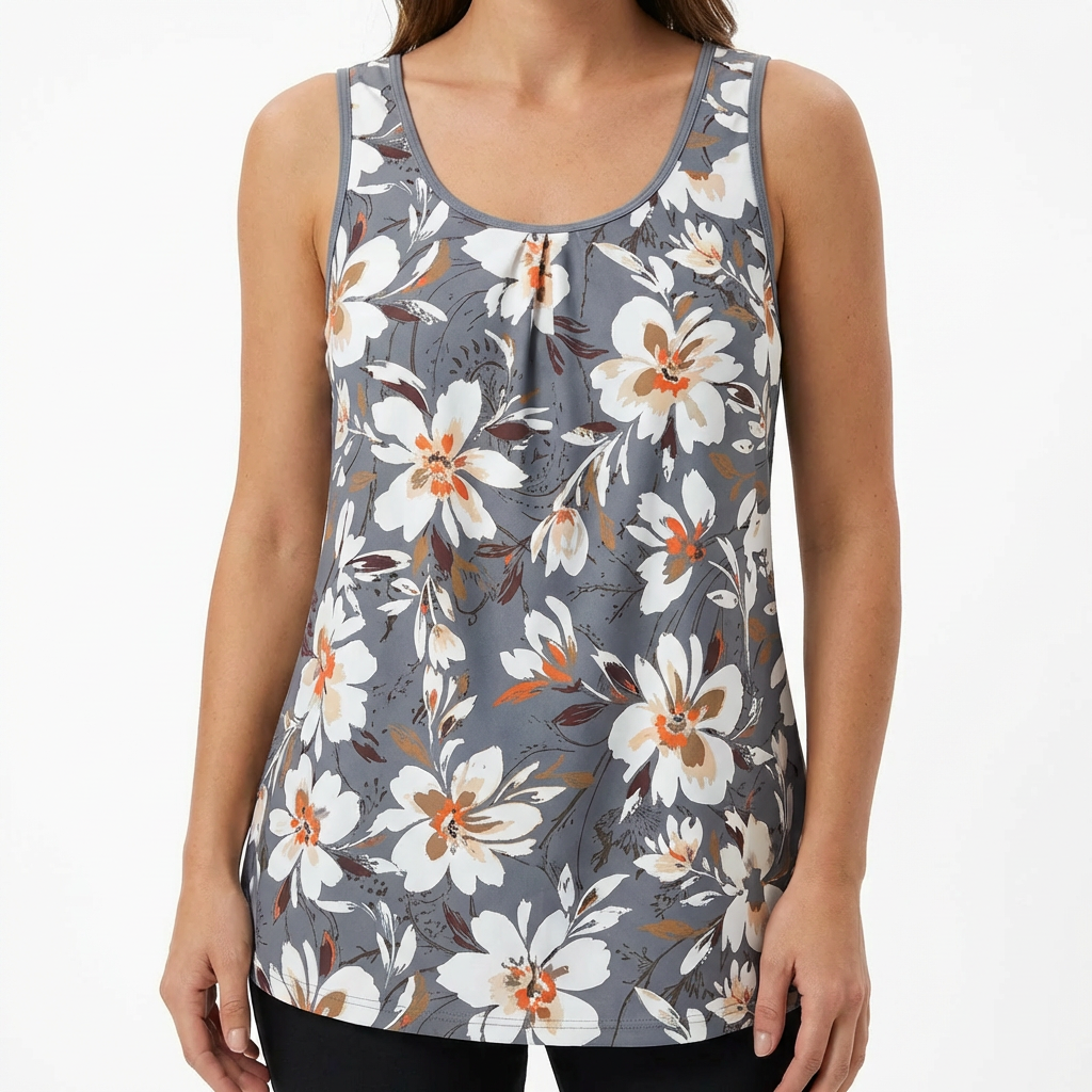 Bañador Tankini de Dos Piezas para Mujer con Top Holgado y Pantalón Corto