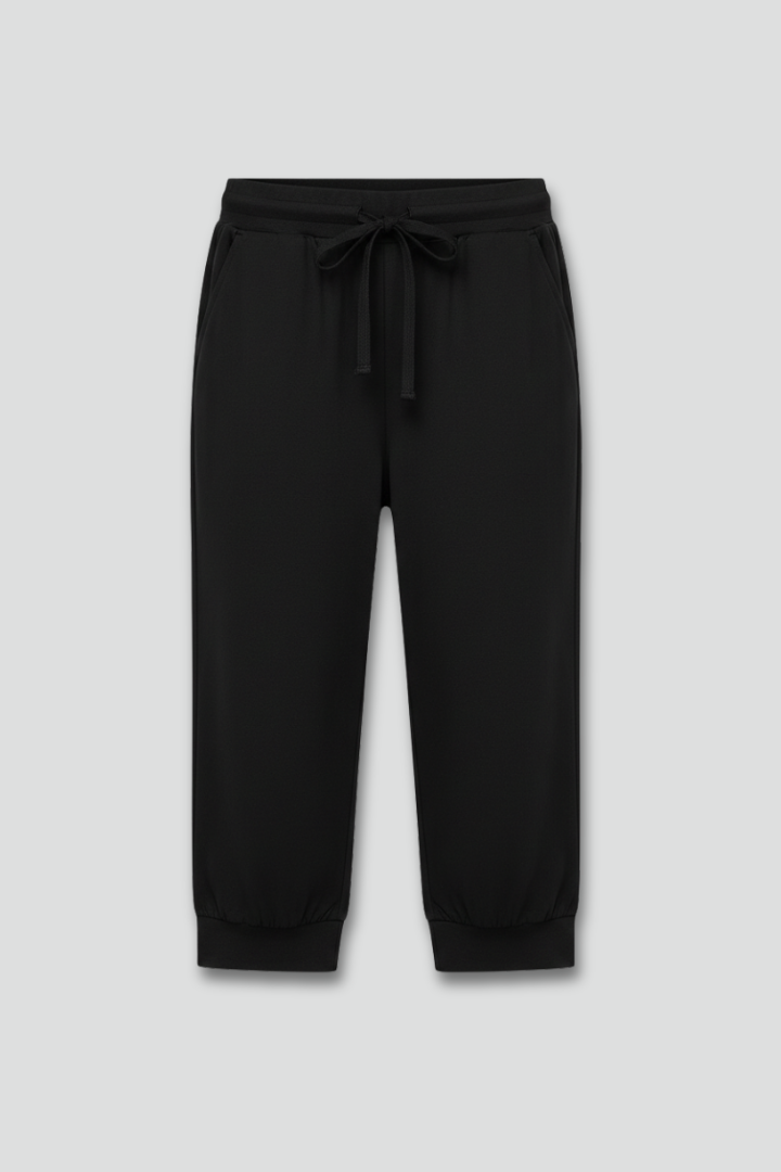 Pantalones Capri para Mujer con Cintura Ajustable y Bolsillos Laterales