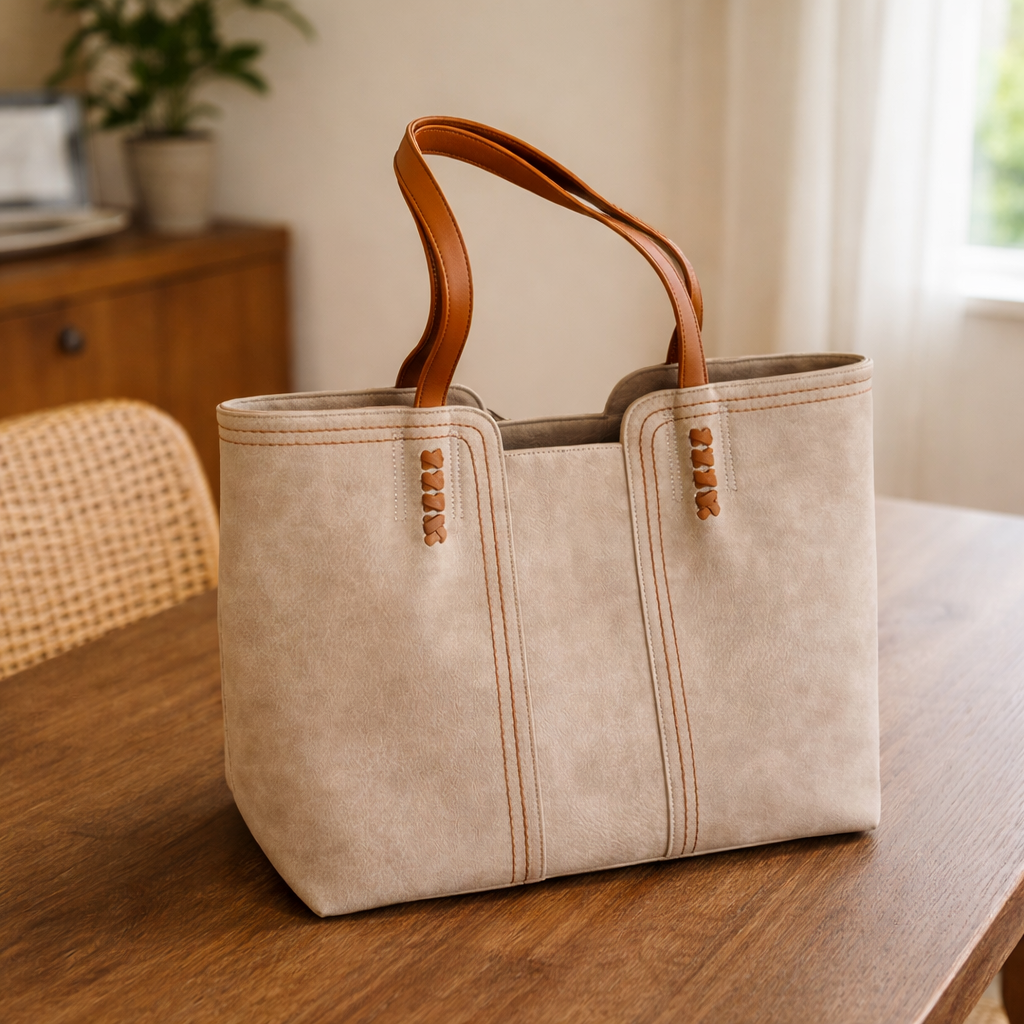 Borsa tote da donna shopper con silhouette strutturata