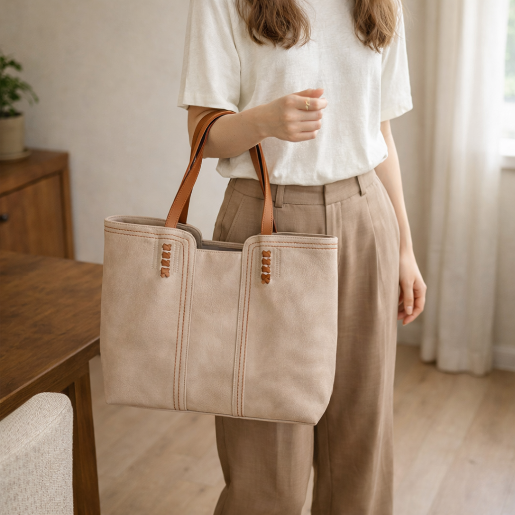 Borsa tote da donna shopper con silhouette strutturata