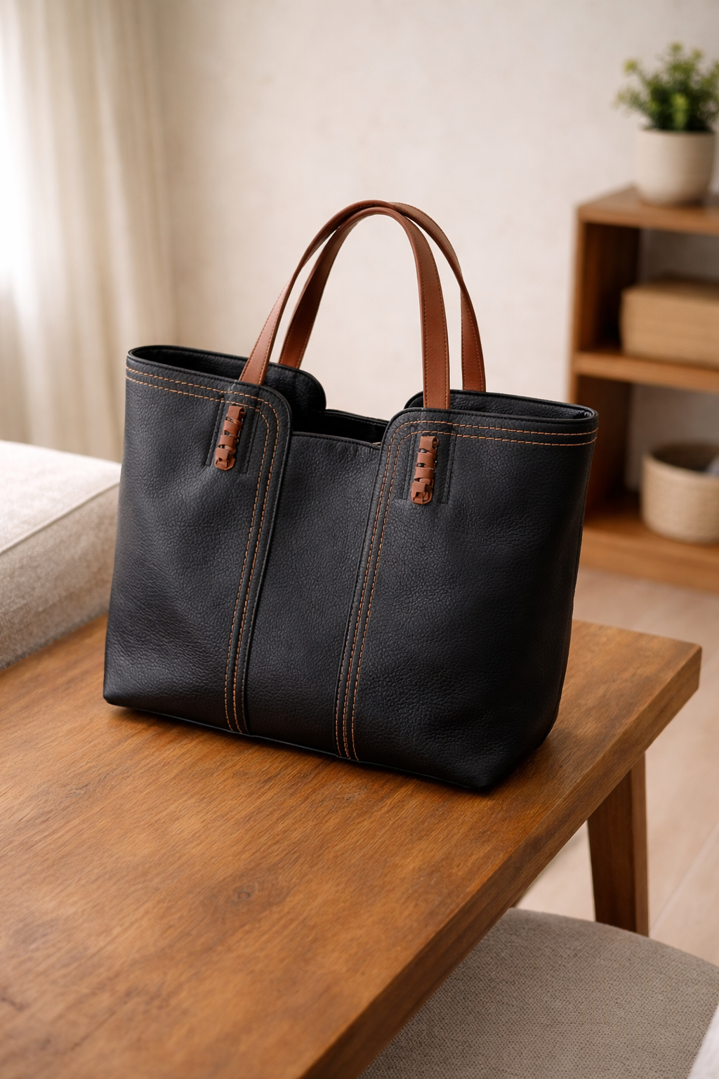 Borsa tote da donna shopper con silhouette strutturata