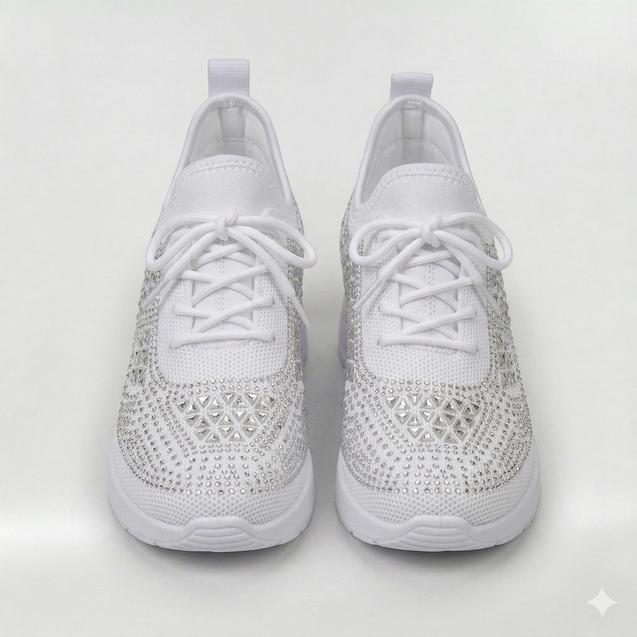 Zapatillas con Cuña y Brillantines para Mujer Deportivas de Plataforma