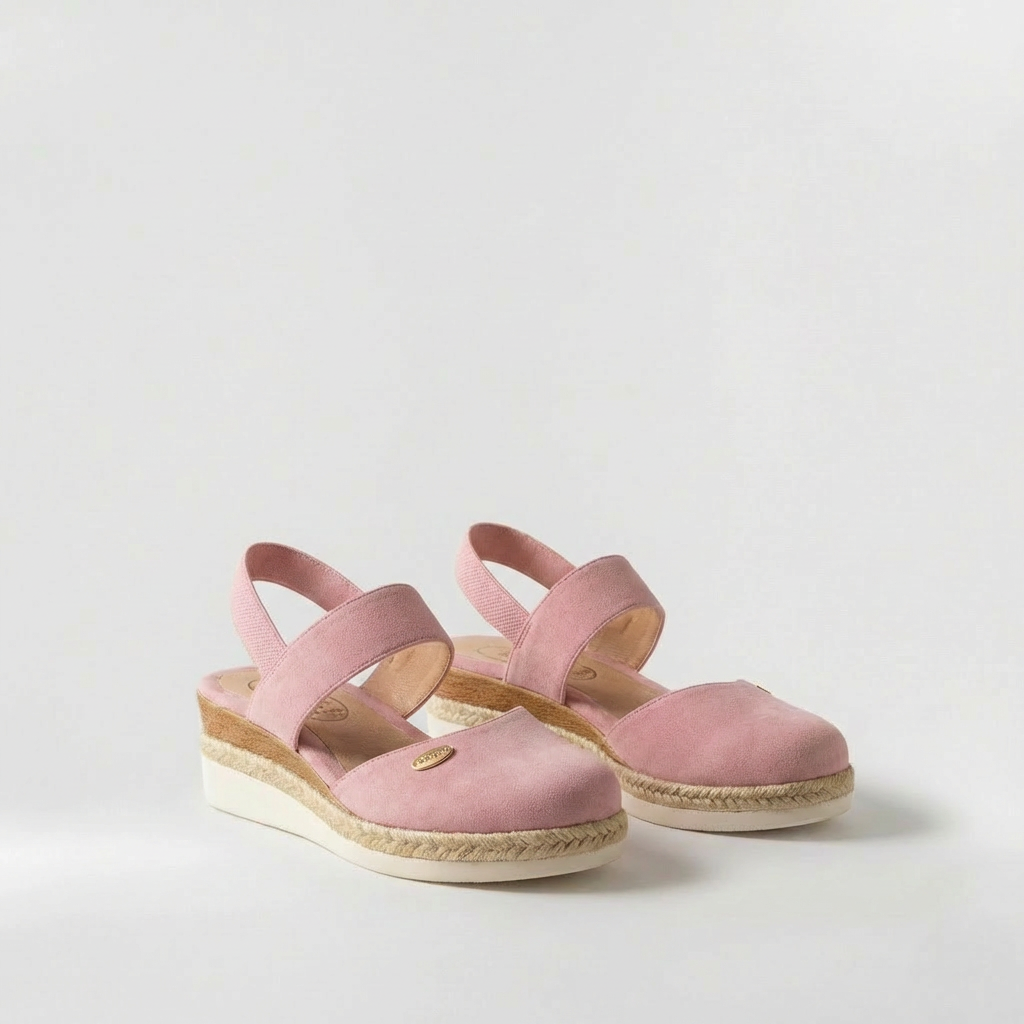 Women's Espadrille Style Platform Sandals Linen Wedge Shoes