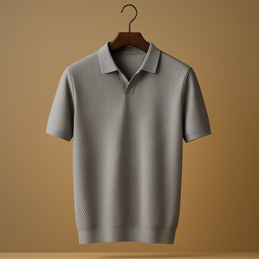 Polo ajusté à manches courtes pour homme