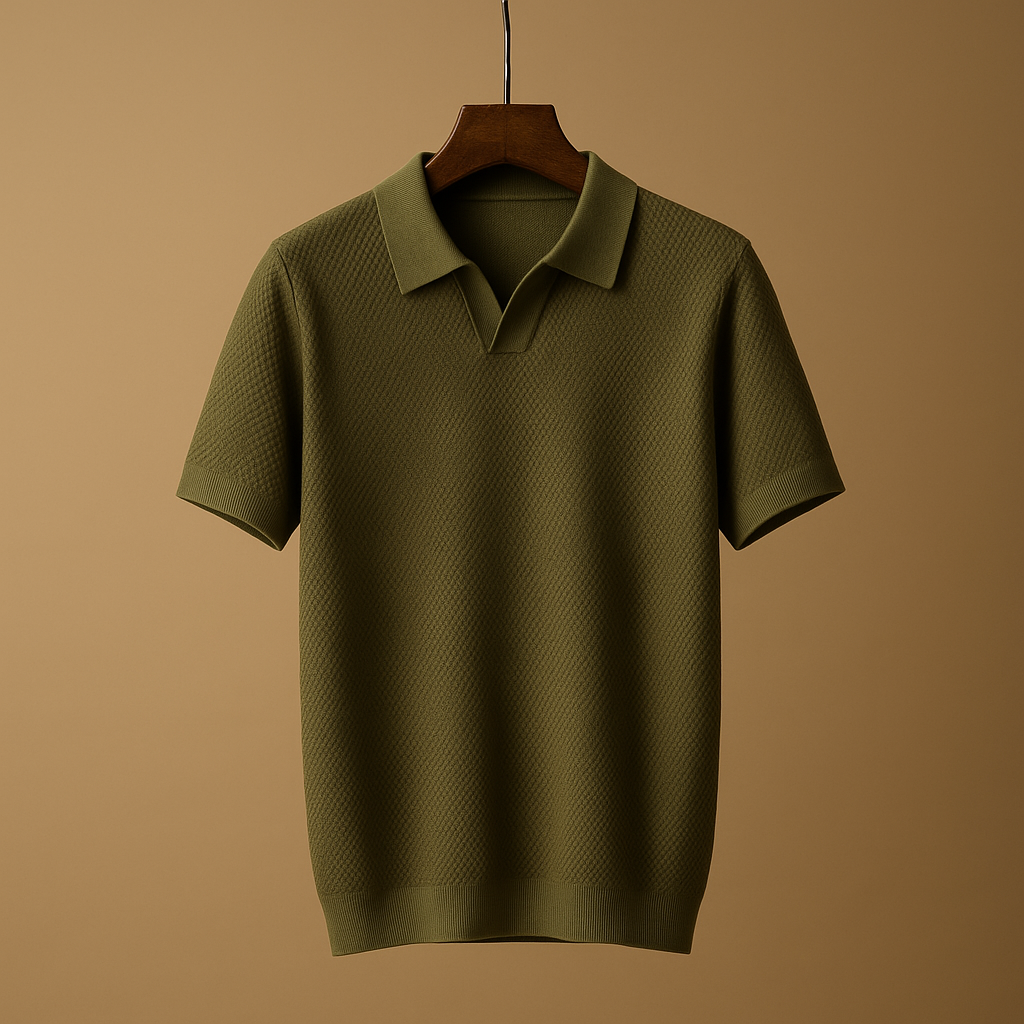 Polo ajusté à manches courtes pour homme