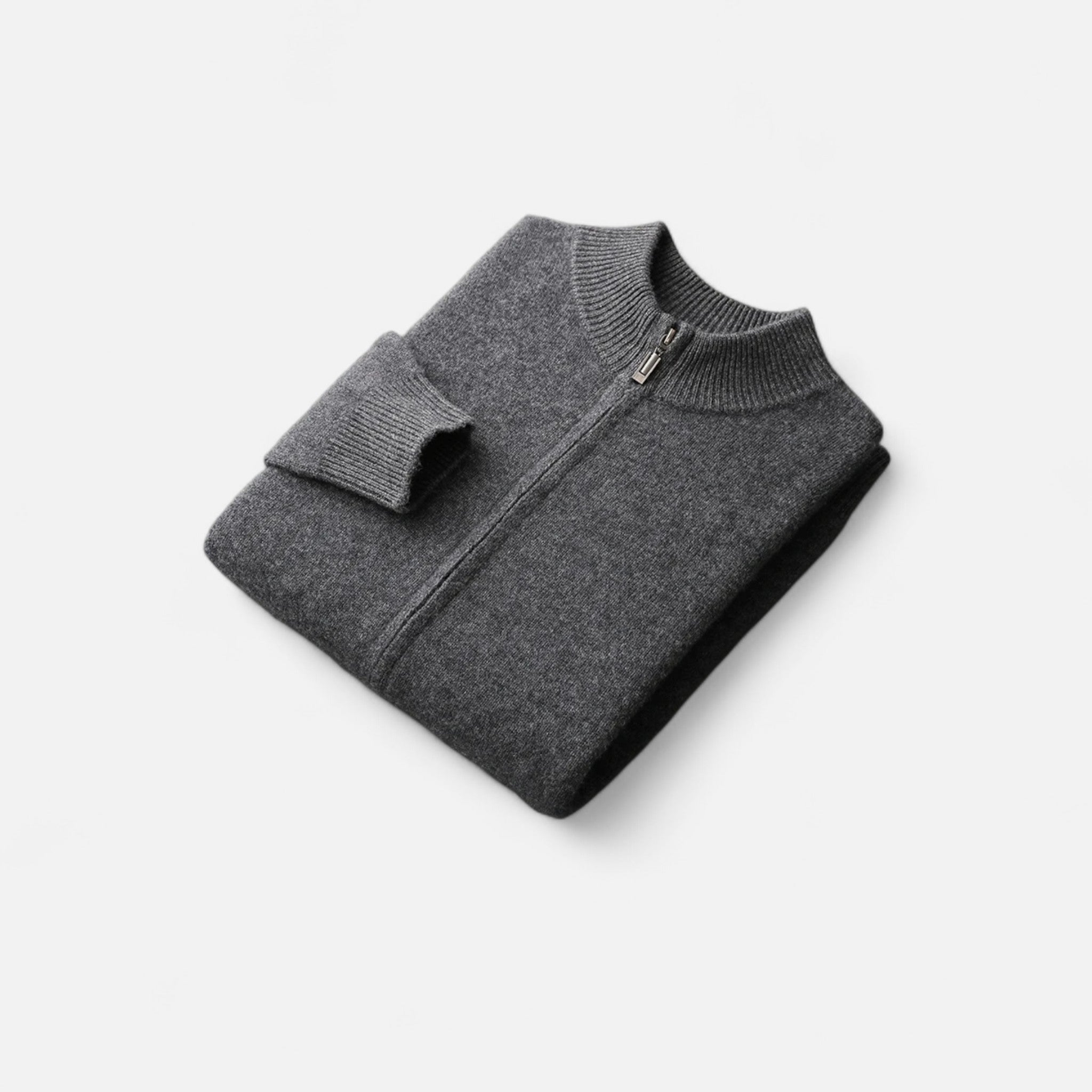 Eliaro Moda | Pánský svetr z merino vlny s vysokým límcem a zipem