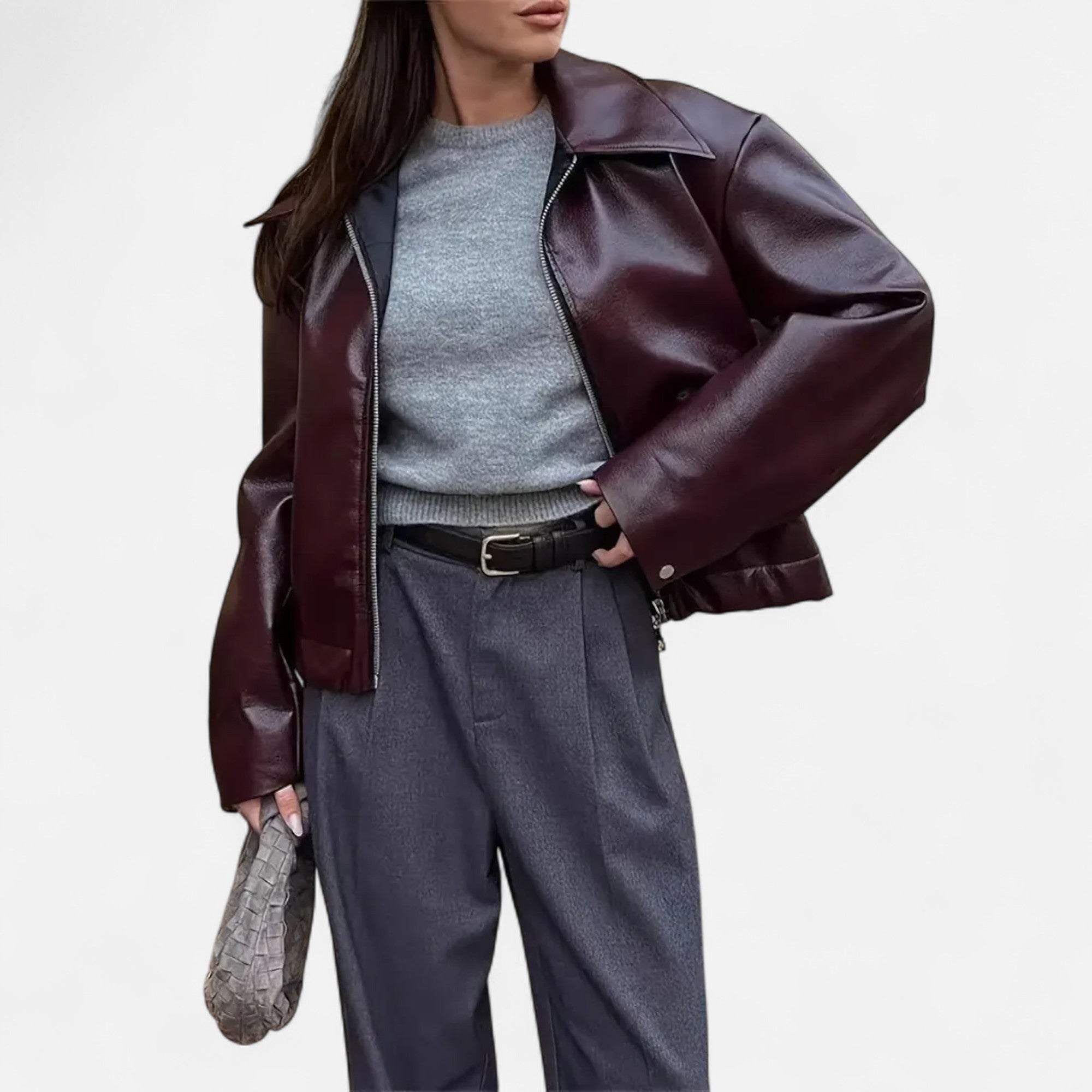 Eliaro Moda | Chaqueta Motera de Polipiel de Lujo