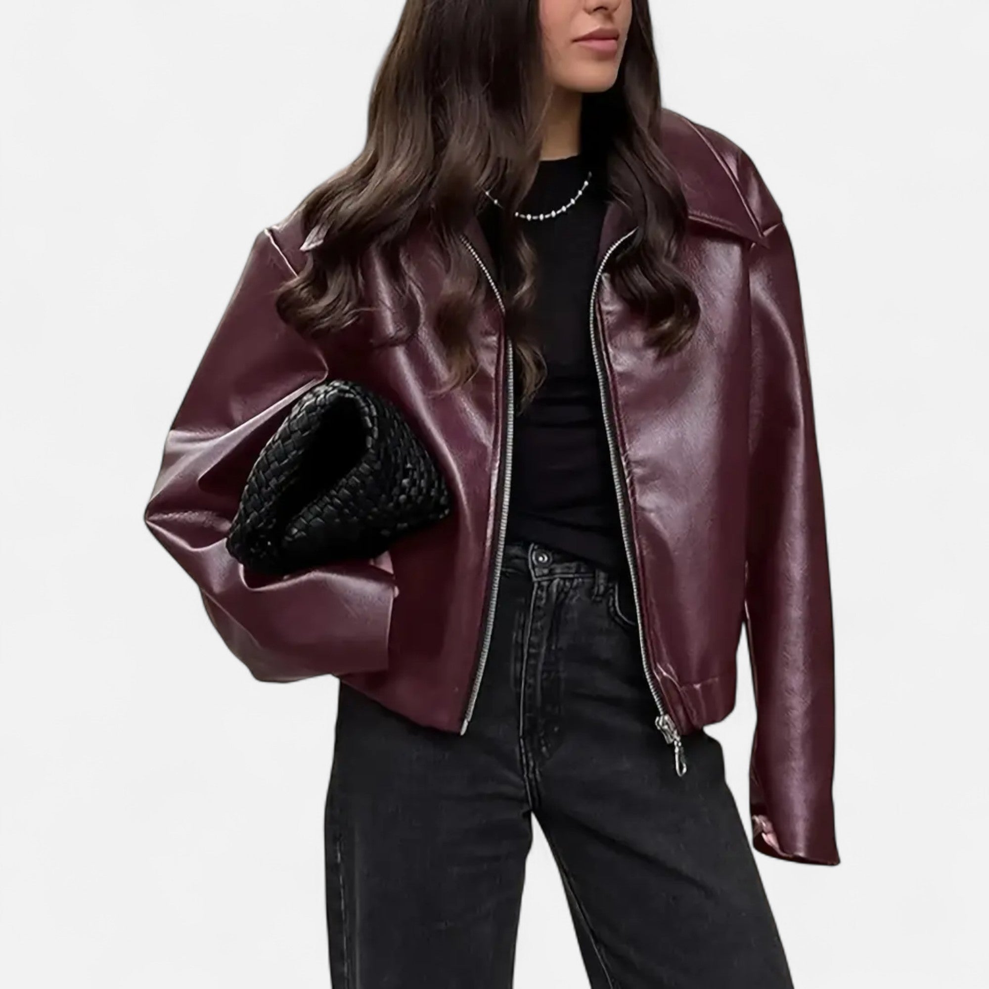 Eliaro Moda | Chaqueta Motera de Polipiel de Lujo