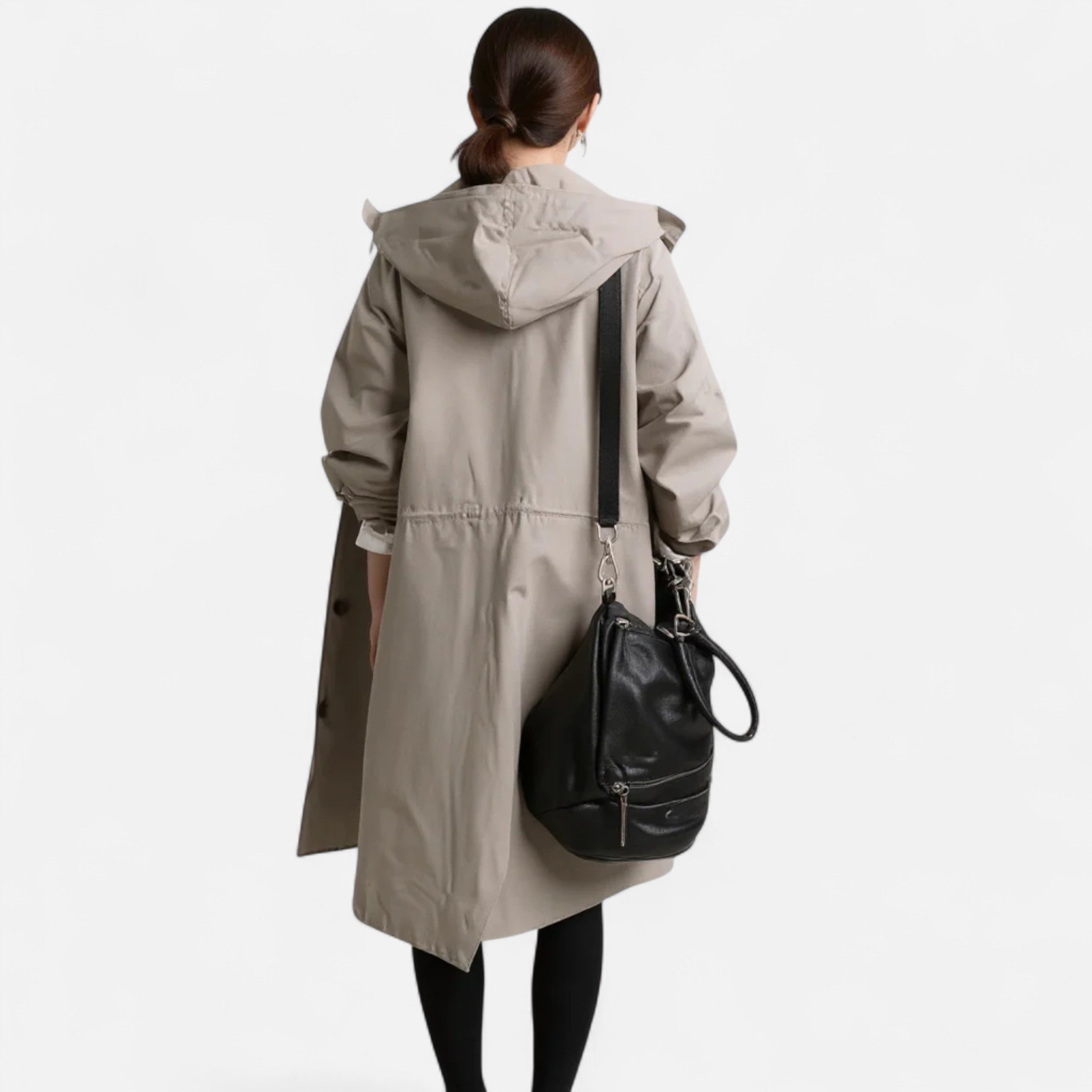 Eliaro Moda | Gabardina Mujer con Capucha Impermeable Atemporal