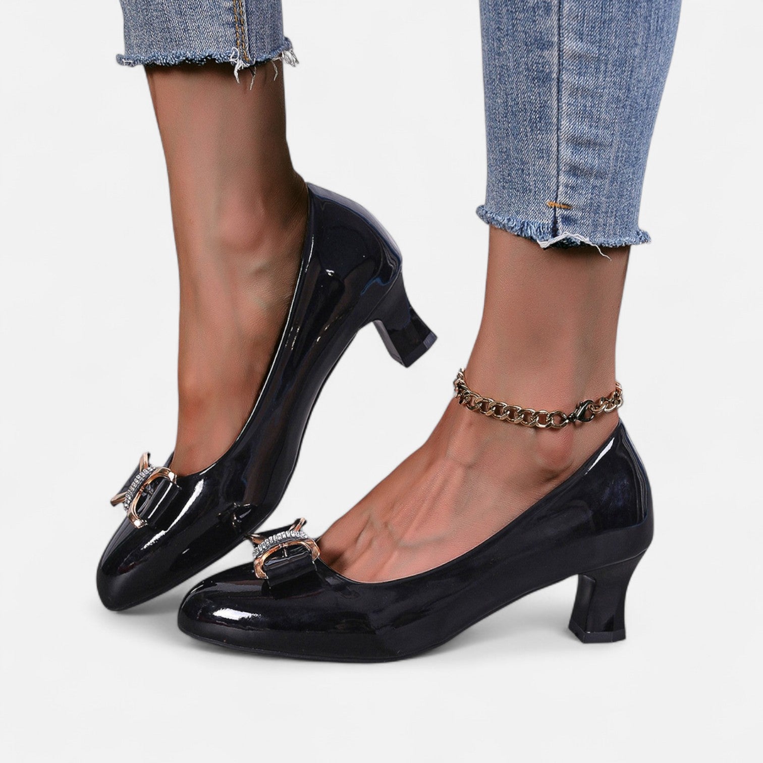 Eliaro Moda | Saltos Altos com Laço Cristal Mulher